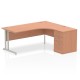 Rayleigh Ergonomic Corner Desk With 600mm Deep Pedestal - Cantilever Frame